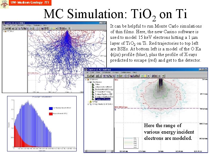 MC Simulation: Ti. O 2 on Ti It can be helpful to run Monte