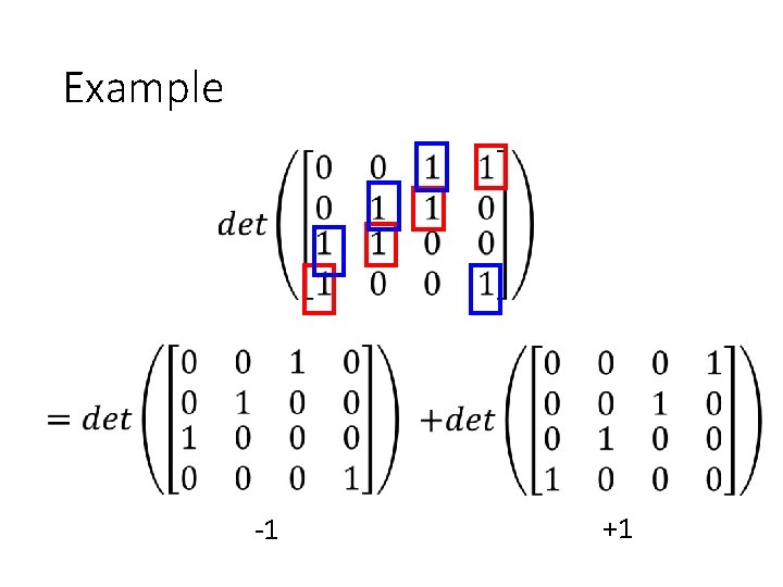 Example -1 +1 