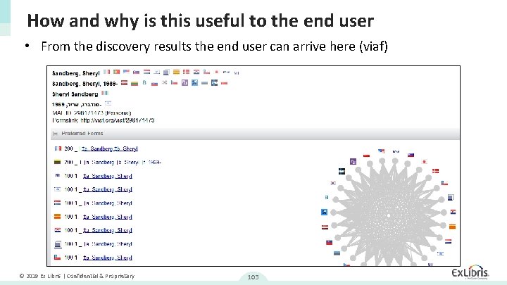 How and why is this useful to the end user • From the discovery