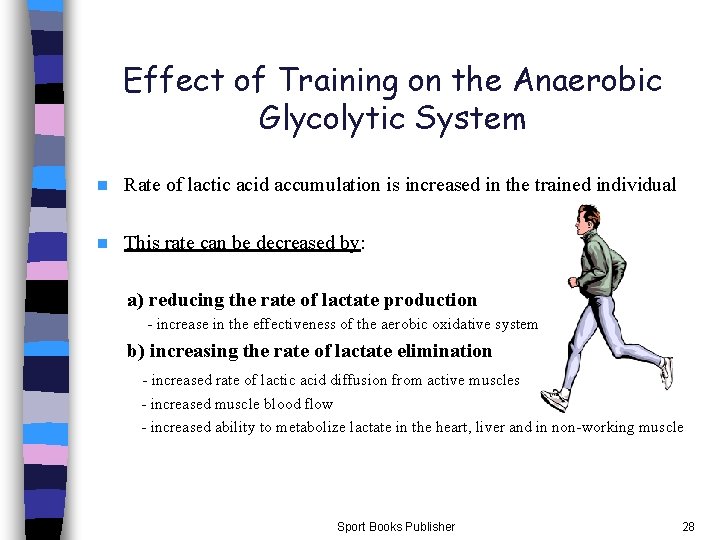 Effect of Training on the Anaerobic Glycolytic System n Rate of lactic acid accumulation