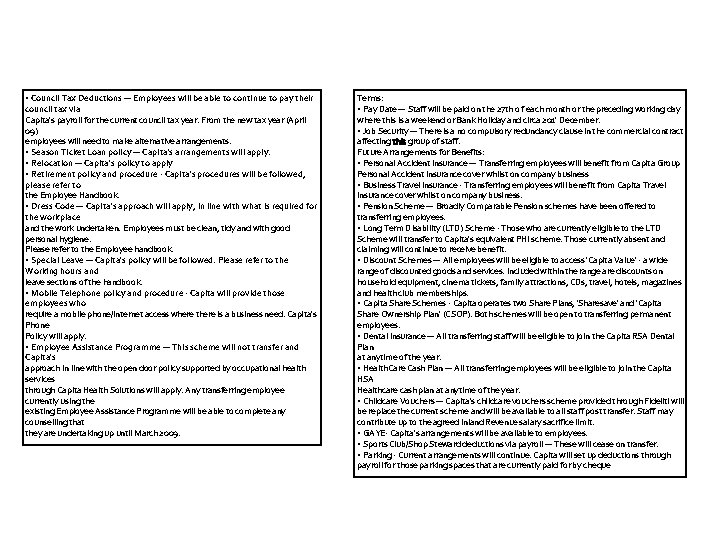  • Council Tax Deductions — Employees will be able to continue to pay