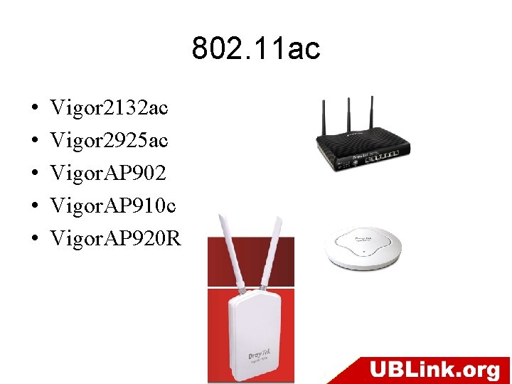 802. 11 ac • • • Vigor 2132 ac Vigor 2925 ac Vigor. AP