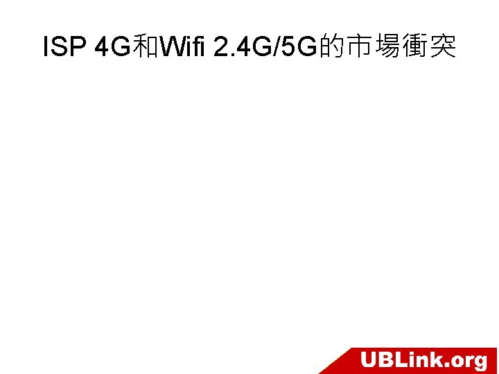 ISP 4 G和Wifi 2. 4 G/5 G的市場衝突 