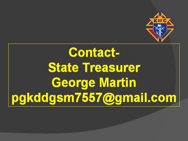 Contact. State Treasurer George Martin pgkddgsm 7557@gmail. com 