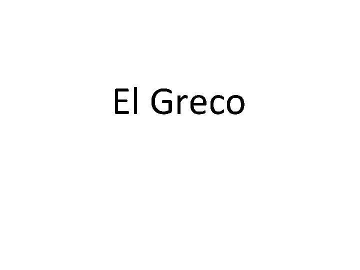 El Greco 