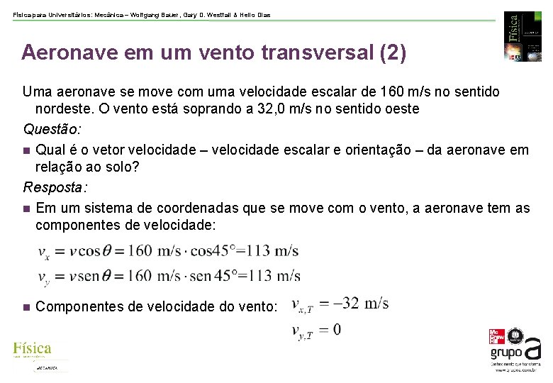 Física para Universitários: Mecânica – Wolfgang Bauer, Gary D. Westfall & Helio Dias Aeronave