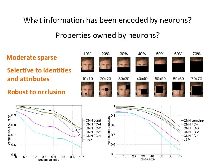 What information has been encoded by neurons? Properties owned by neurons? Moderate sparse Selective