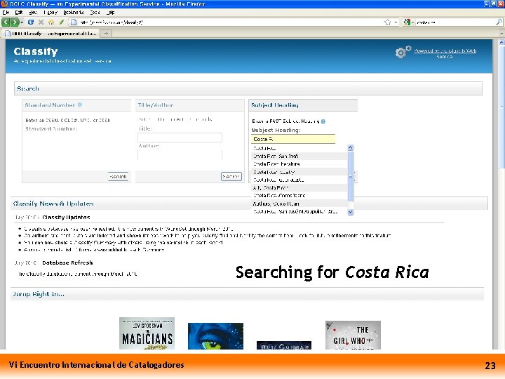 Classify – Costa Rica search Searching for Costa Rica Vi Encuentro Internacional de Catalogadores
