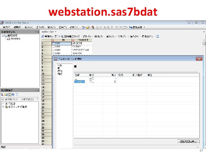webstation. sas 7 bdat 47 
