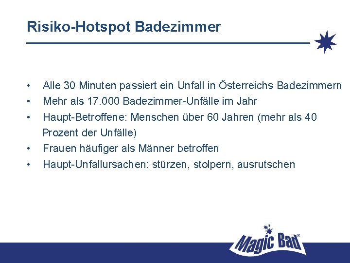 Risiko-Hotspot Badezimmer • • • Alle 30 Minuten passiert ein Unfall in Österreichs Badezimmern