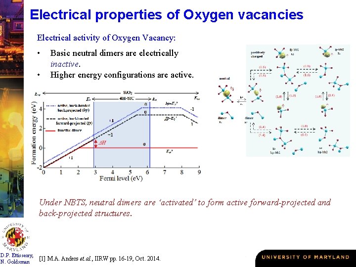 Electrical properties of Oxygen vacancies Electrical activity of Oxygen Vacancy: • • Basic neutral