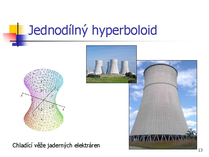 Jednodílný hyperboloid Chladící věže jaderných elektráren 13 