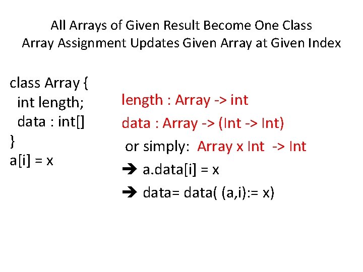 All Arrays of Given Result Become One Class Array Assignment Updates Given Array at