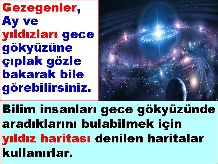 Gezegenler, Ay ve yıldızları gece gökyüzüne çıplak gözle bakarak bile görebilirsiniz. Bilim insanları gece