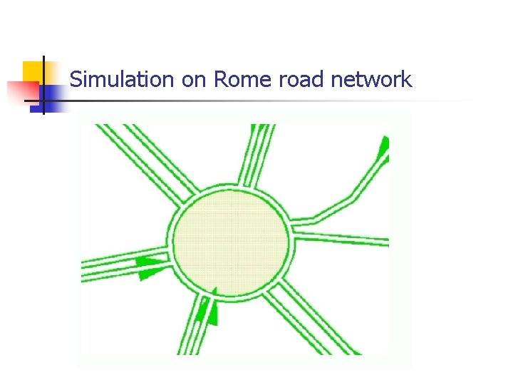 Simulation on Rome road network 
