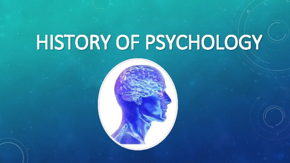 HISTORY OF PSYCHOLOGY 
