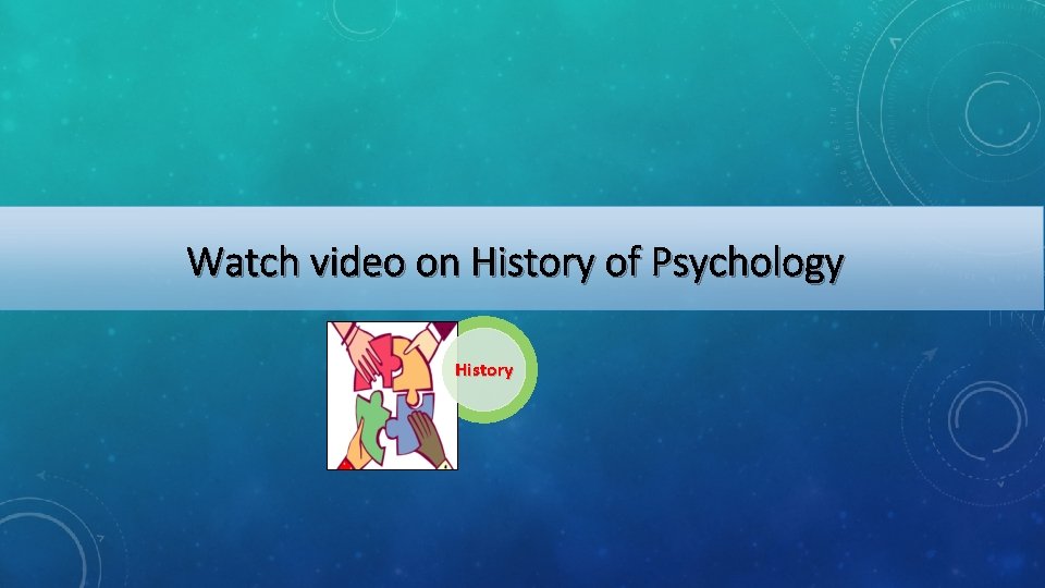 Watch video on History of Psychology History 
