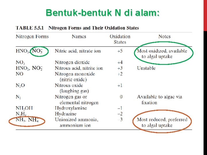 Bentuk-bentuk N di alam: 