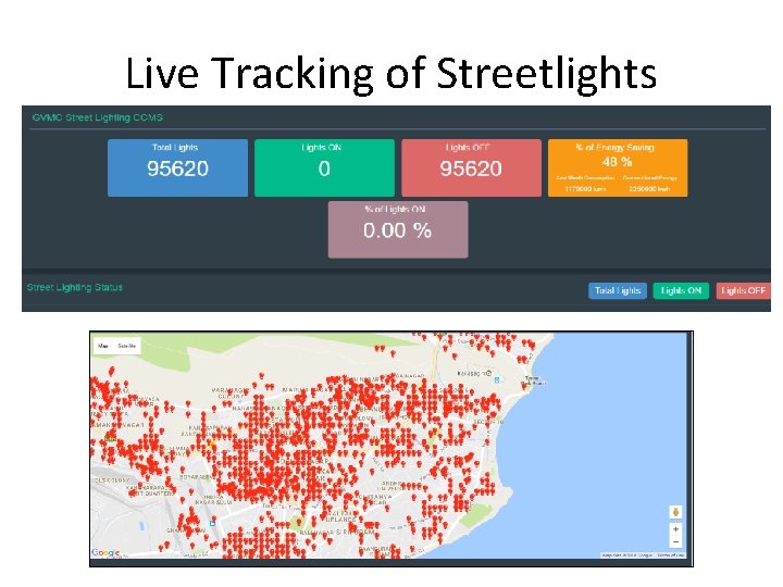 Live Tracking of Streetlights 