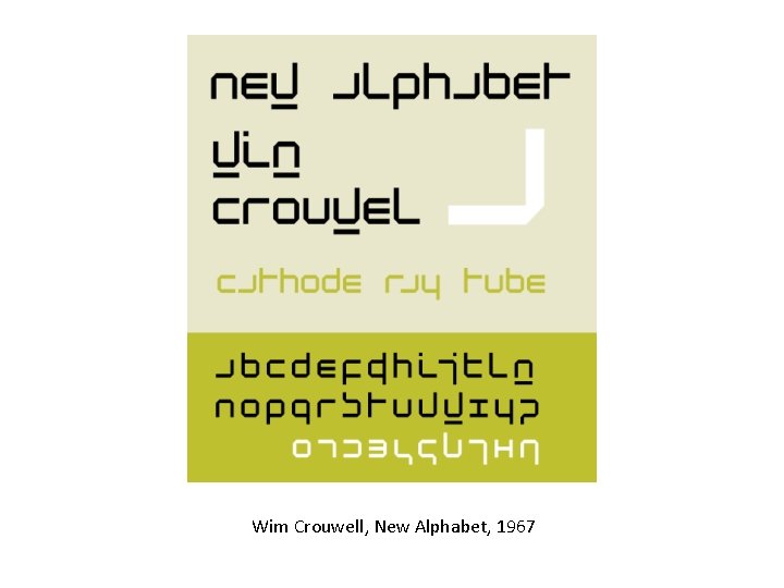 Wim Crouwell, New Alphabet, 1967 
