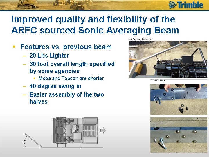 Improved quality and flexibility of the ARFC sourced Sonic Averaging Beam § Features vs.