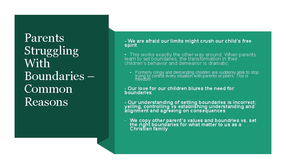 Parents Struggling With Boundaries – Common Reasons - We are afraid our limits might