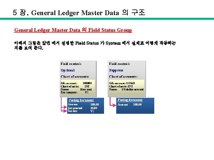 5 장. General Ledger Master Data 의 구조 General Ledger Master Data 의 Field