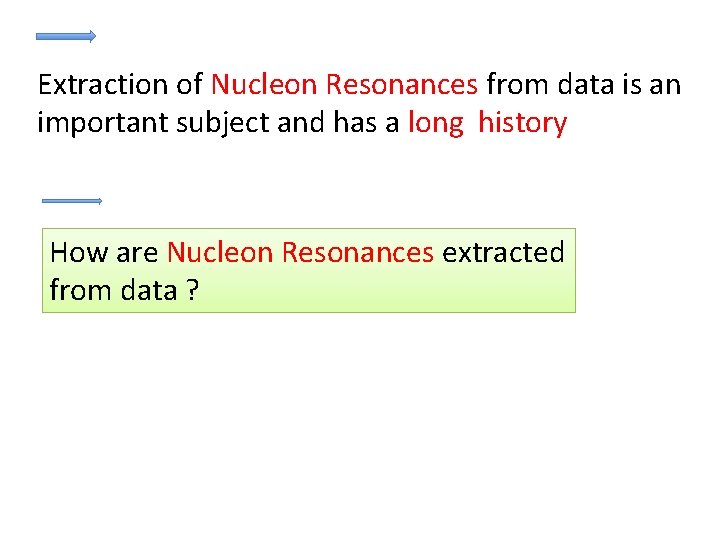 Extraction of Nucleon Resonances from data is an important subject and has a long