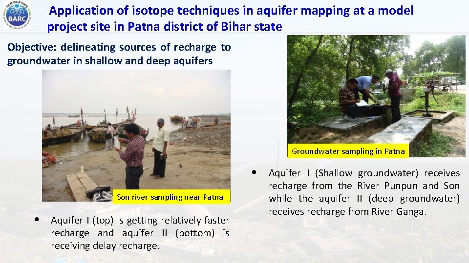 Application of isotope techniques in aquifer mapping at a model project site in Patna