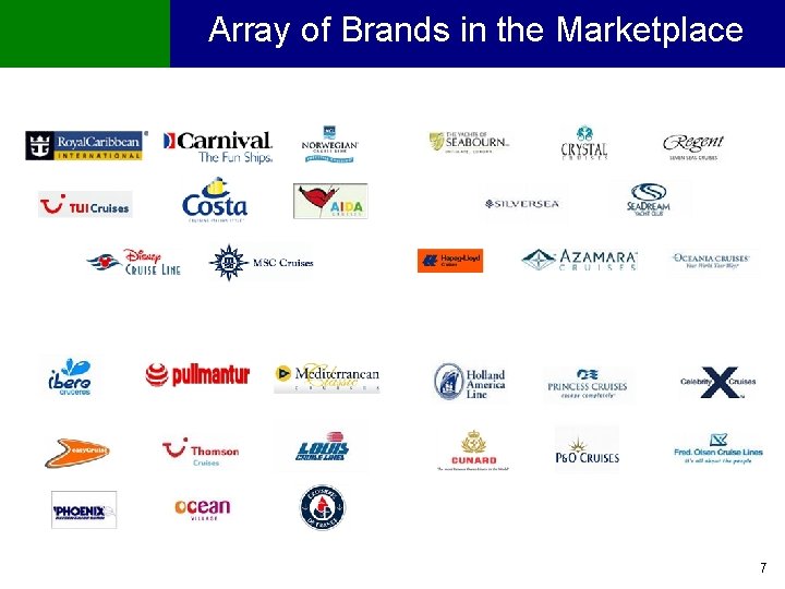 Array of Brands in the Marketplace 7 