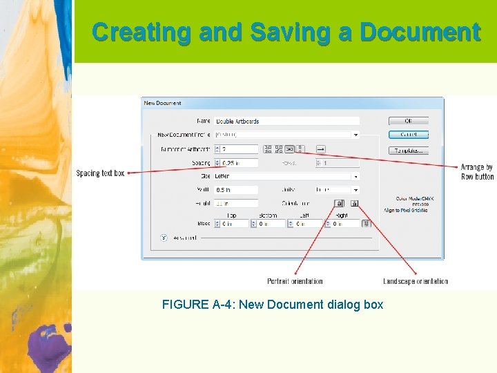 Creating and Saving a Document FIGURE A-4: New Document dialog box 