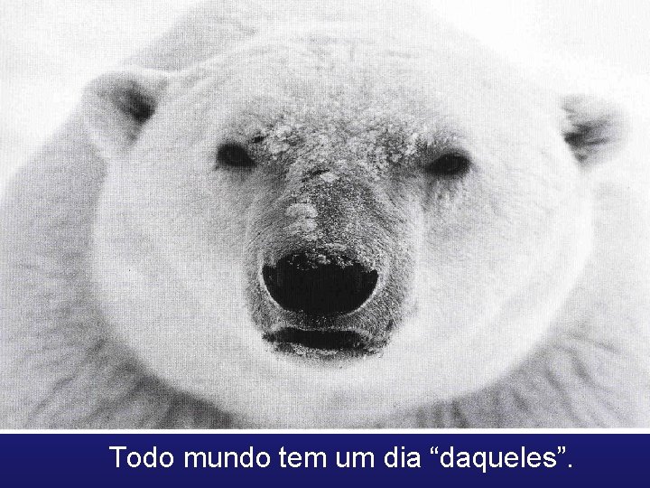 Todo mundo tem um dia “daqueles”. 