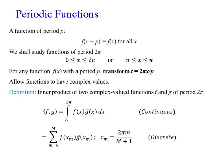 Periodic Functions • 