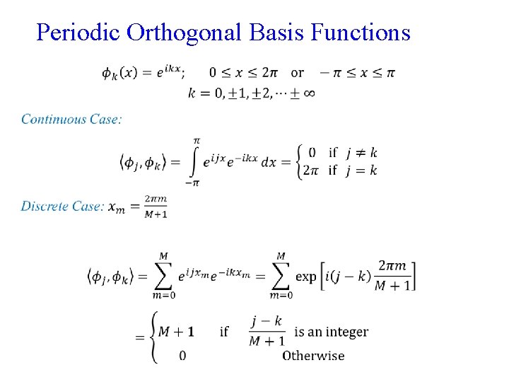 Periodic Orthogonal Basis Functions • 