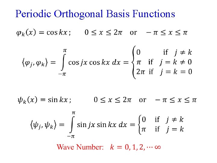 Periodic Orthogonal Basis Functions • 