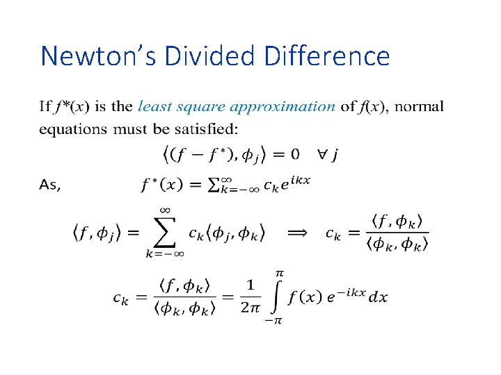 Newton’s Divided Difference • 