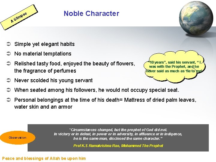 e ps lim Noble Character AG Ü Simple yet elegant habits Ü No material
