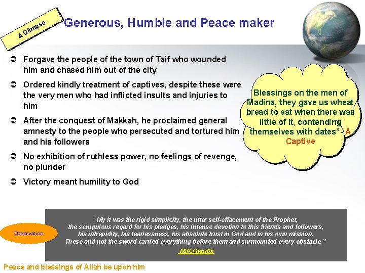 e ps lim Generous, Humble and Peace maker AG Ü Forgave the people of