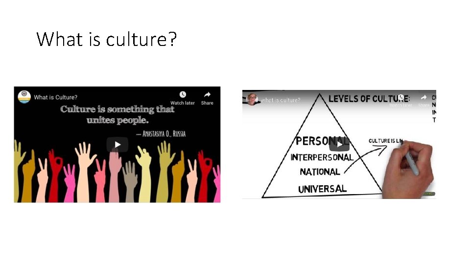 What is culture? 