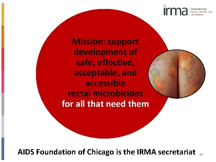 Mission: support development of safe, effective, acceptable, and accessible rectal microbicides for all that