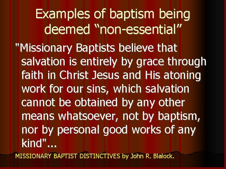 Baptism Overview Authority of the Bible study Mans