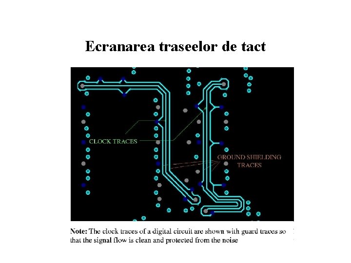 Ecranarea traseelor de tact 