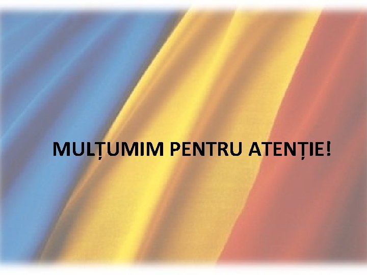 MULȚUMIM PENTRU ATENȚIE! 