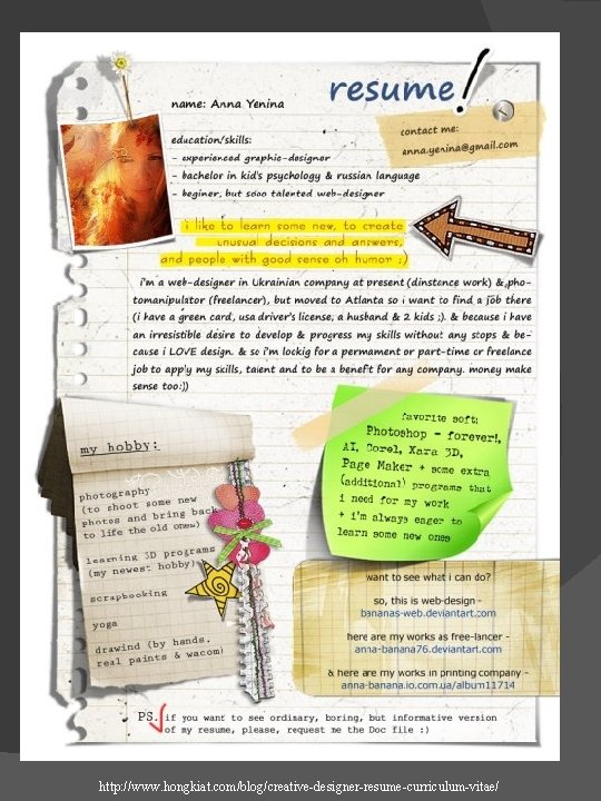 http: //www. hongkiat. com/blog/creative-designer-resume-curriculum-vitae/ 