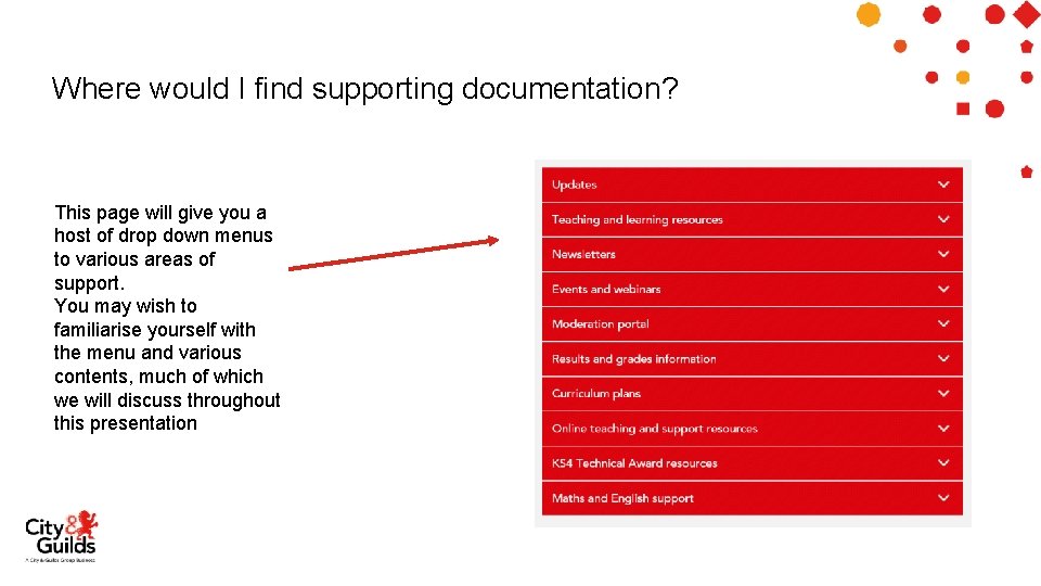 Where would I find supporting documentation? This page will give you a host of