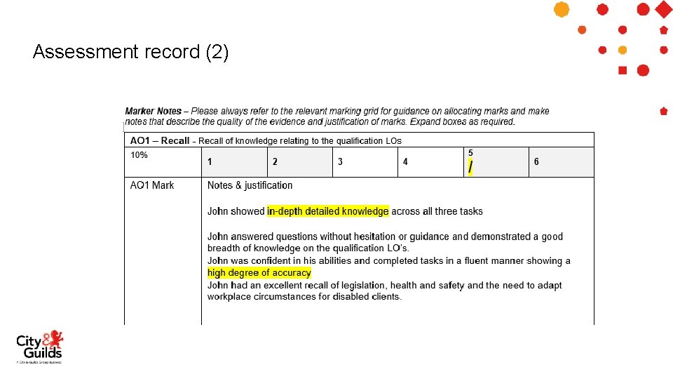 Assessment record (2) 
