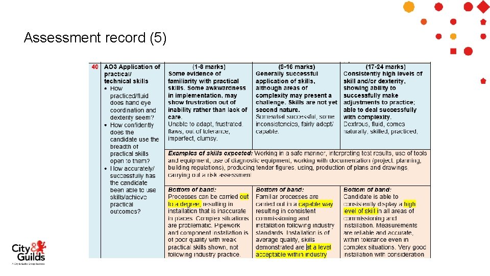 Assessment record (5) 