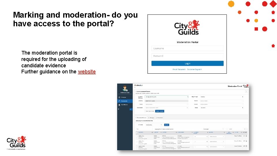 Marking and moderation- do you have access to the portal? The moderation portal is