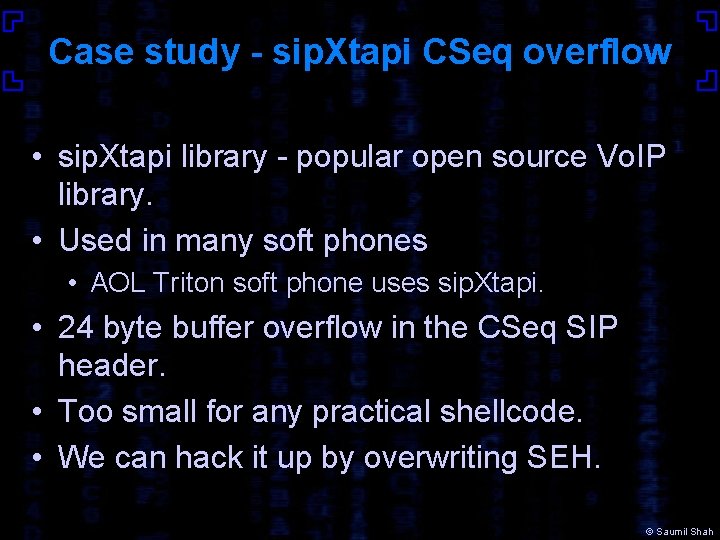 Case study - sip. Xtapi CSeq overflow • sip. Xtapi library - popular open