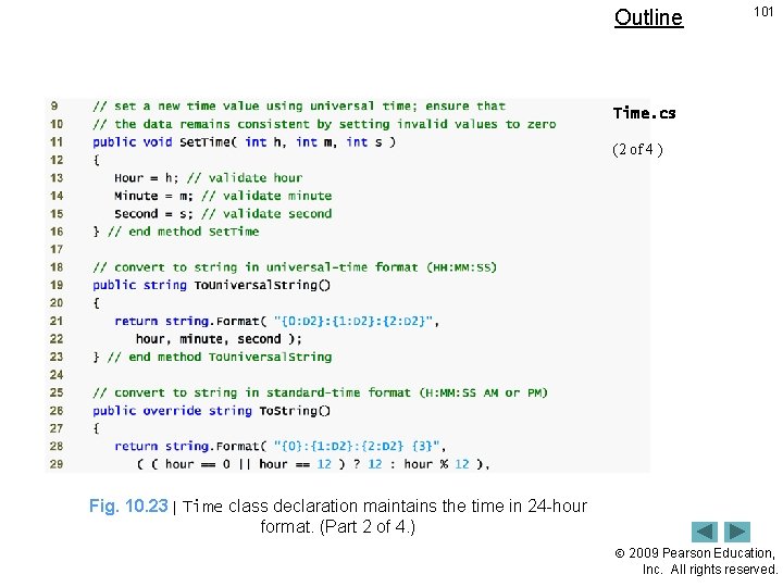 Outline 101 Time. cs (2 of 4 ) Fig. 10. 23 | Time class